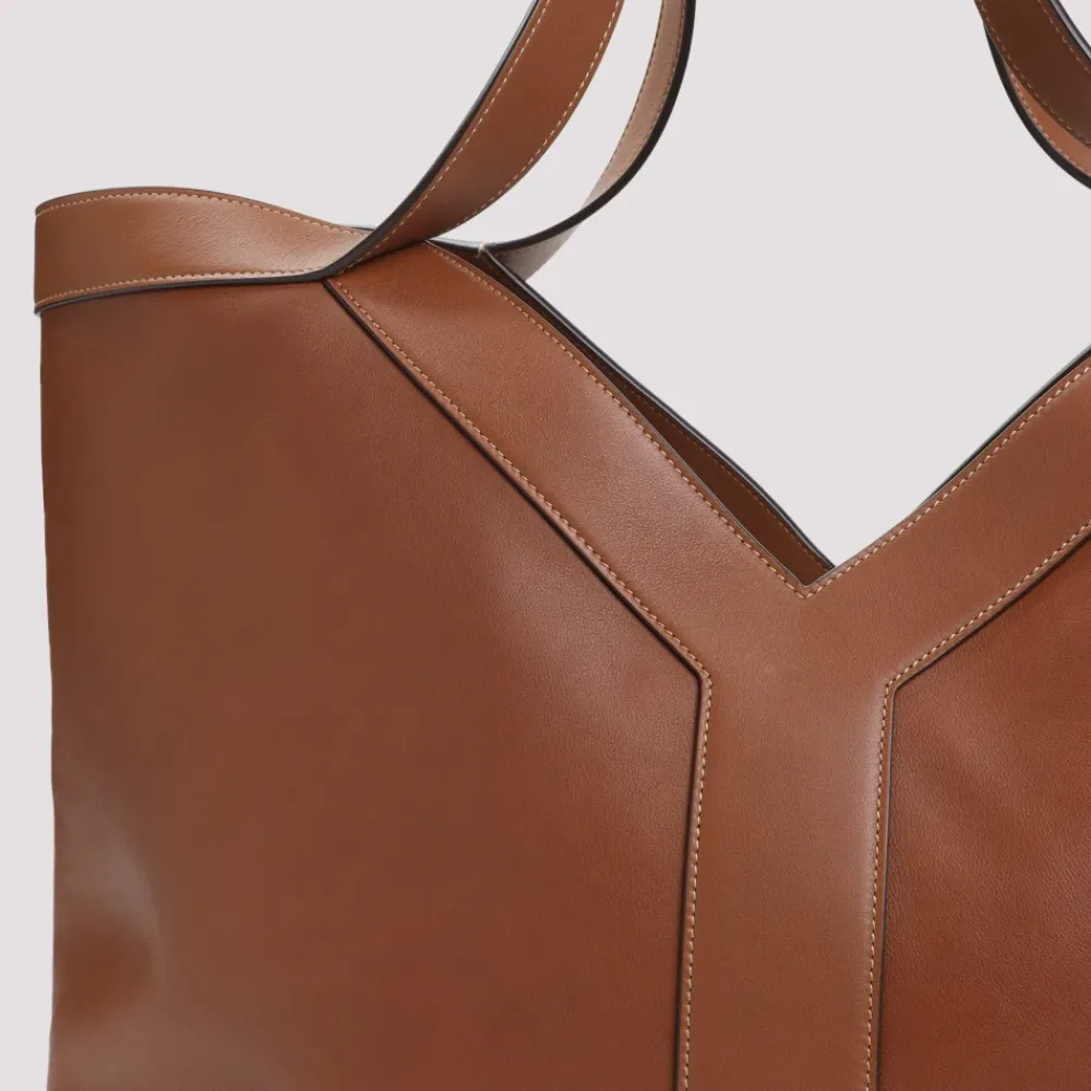Indkøbstasker<Saint Laurent læder Y Skuldertaske Brun