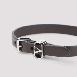 Bælter^Valentino Garavani Læderarmbånd til Mænd Brun