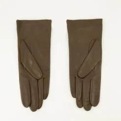 Handsker<Ami Paris Læderhandsker Unisex Model Brun