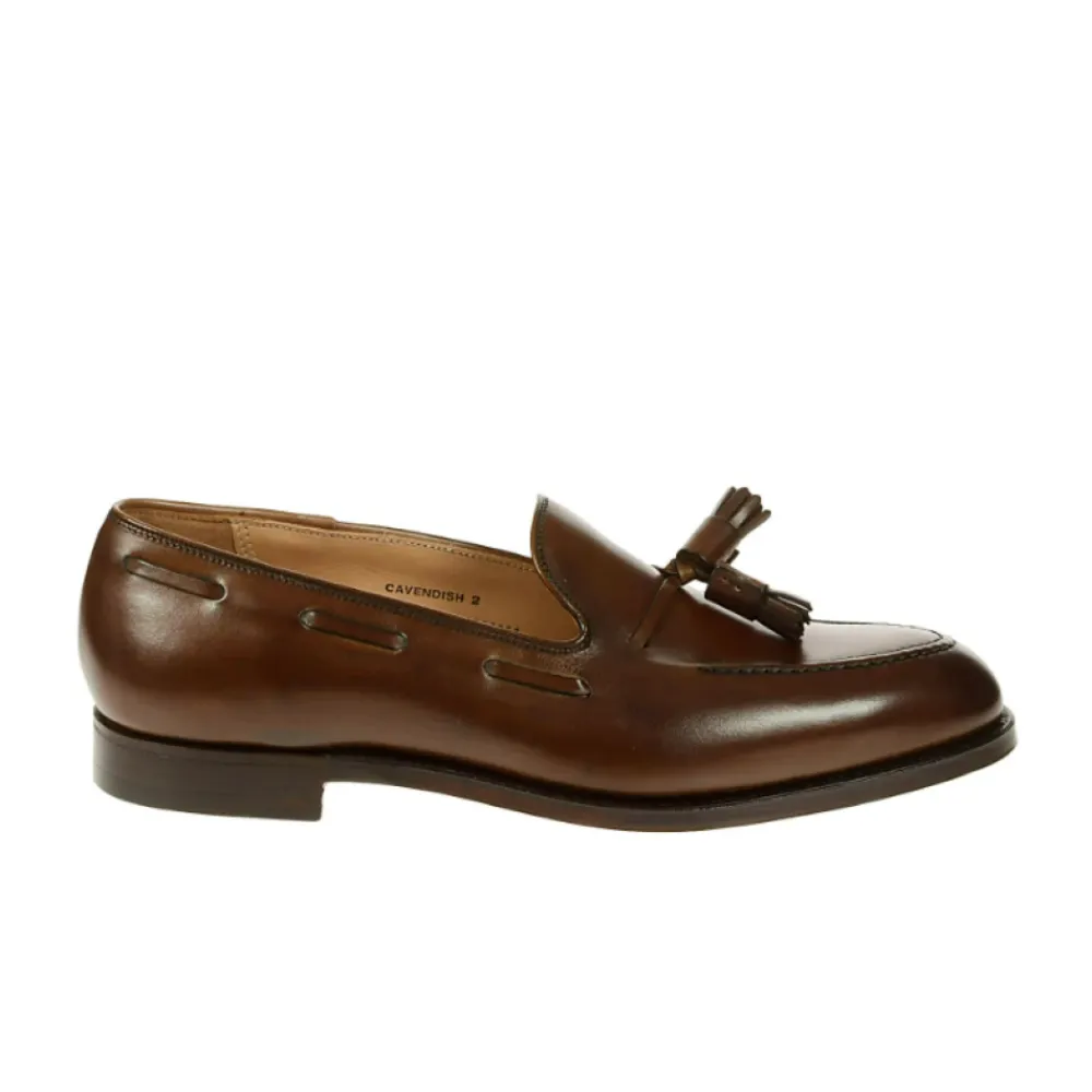 Sejlersko^Crockett & Jones lædermoccasin med kvastdetalje Brun