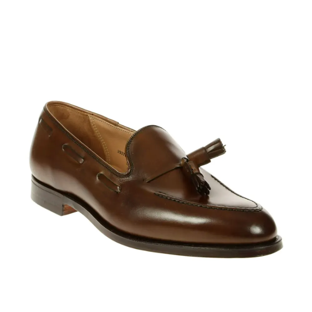 Sejlersko^Crockett & Jones lædermoccasin med kvastdetalje Brun