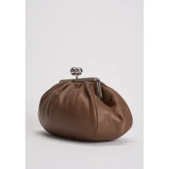 Clutch<Weekend Max Mara lædertaske med kædestrop Brun