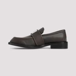 Loafers<Acne Studios Loafer Sko Elegant Sølv Detaljer Brun