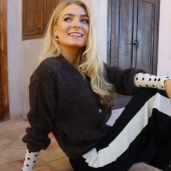 Striktrøjer & Sweatere^Liberté Melange Knappe Cardigan Brun