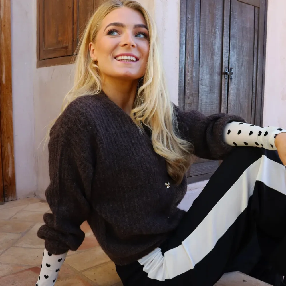 Striktrøjer & Sweatere^Liberté Melange Knappe Cardigan Brun