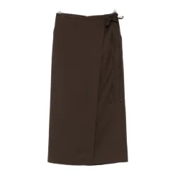 Nederdele^Dunst Midi Wrap Nederdel Brun