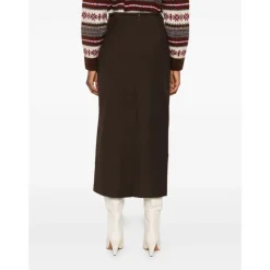 Nederdele^Dunst Midi Wrap Nederdel Brun