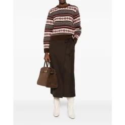 Nederdele^Dunst Midi Wrap Nederdel Brun