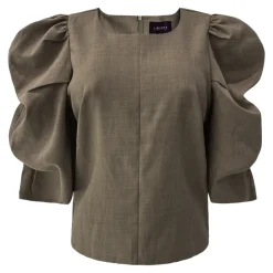 Bluser & Skjorter^Liberté Puff-ærme Bluse Brun