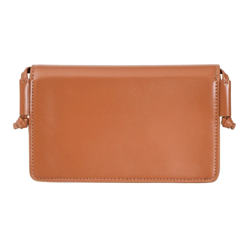 Clutch<Marni Skuldertaske med Logoprint Brun