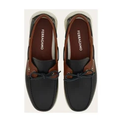 Sejlersko<Ferragamo e Moccasin Sko med Sløjfe Brun