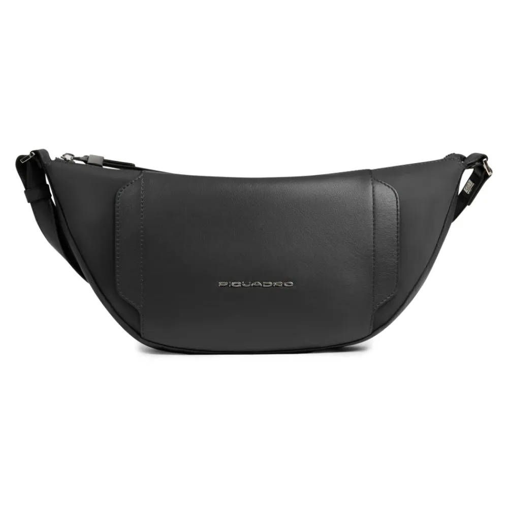 Bæltetasker^Piquadro Bum Bag i tekstil og læder Sort