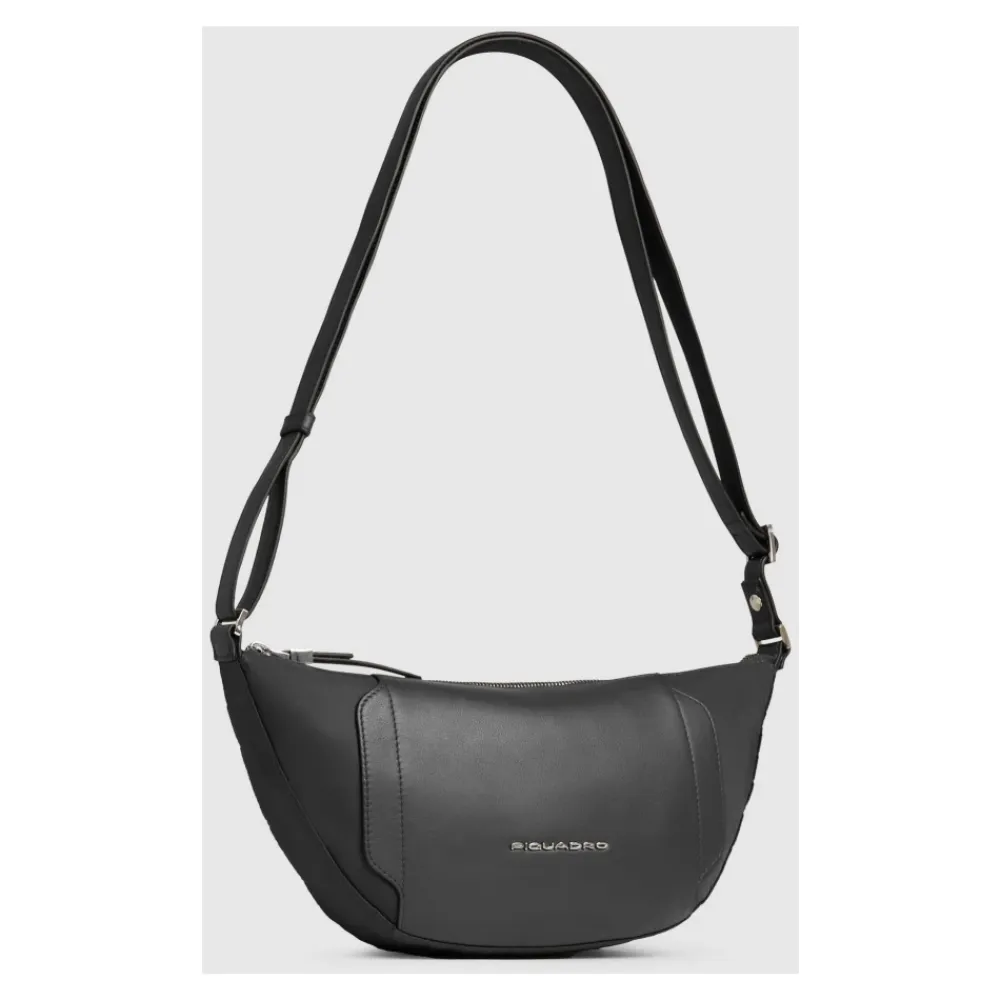 Bæltetasker^Piquadro Bum Bag i tekstil og læder Sort
