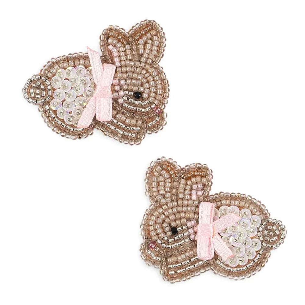 Hår Tilbehør^Konges Sløjd Bunny Hårspænder Beige