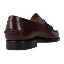 Loafers<Sebago Burgunderfarvede læderloafers Rød
