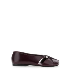 Ballerina Sko^ALOHAS Burgundy Læder Ballet Flats Rød