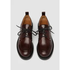 Snøresko<Elia Maurizi Burgundy Snøresko i læder Brun