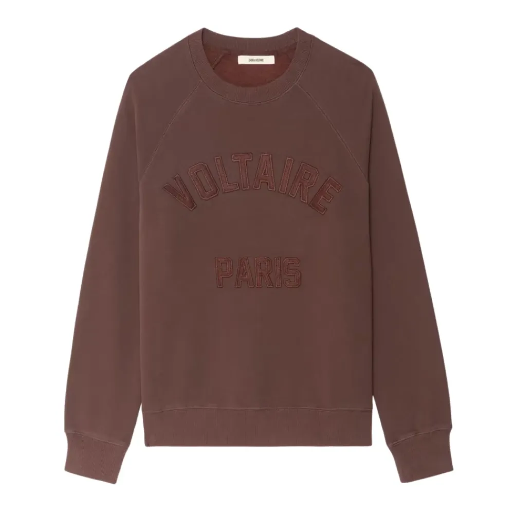 Sweatshirts|Striktrøjer & Sweatere<Zadig & Voltaire Burgundy Voltaire Paris Sweatshirt Rød