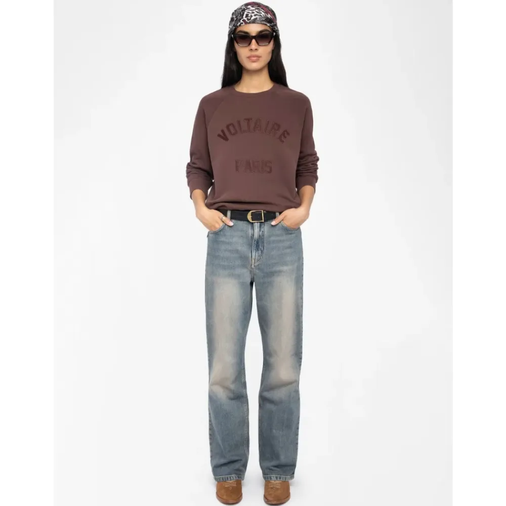 Sweatshirts|Striktrøjer & Sweatere<Zadig & Voltaire Burgundy Voltaire Paris Sweatshirt Rød