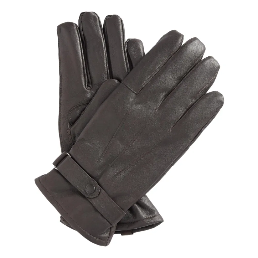 Handsker^Barbour Burnished Leather Thinsulate Handsker Brun
