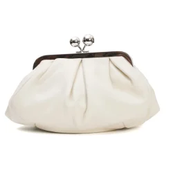 Clutch^Weekend Max Mara Butter Leather Small Pastry Bag Hvid
