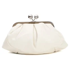 Clutch^Weekend Max Mara Butter Leather Small Pastry Bag Hvid