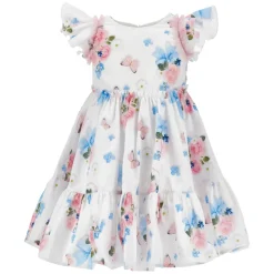 Kjoler & Nederdele^Monnalisa Butterflies and Flowers Dress Multifarvet