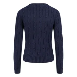 Striktrøjer & Sweatere<Polo Ralph Lauren Cable Knit Bomulds Sweater Blå