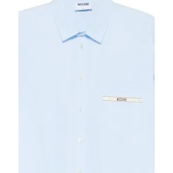 Skjorter<Moschino Camicia con logo Blå