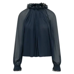 Bluser & Skjorter<Alberta Ferretti CAMICIA CREPONNE Blå