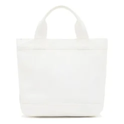 Tasker^Armani Canvas Shopper Taske med Logo Broderi Hvid