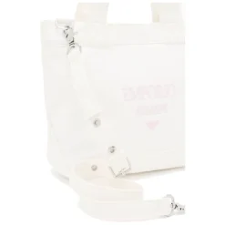Tasker^Armani Canvas Shopper Taske med Logo Broderi Hvid