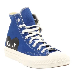 Hjemmesko^Comme des Garçons Canvas Sneakers med Lateralt Print Blå