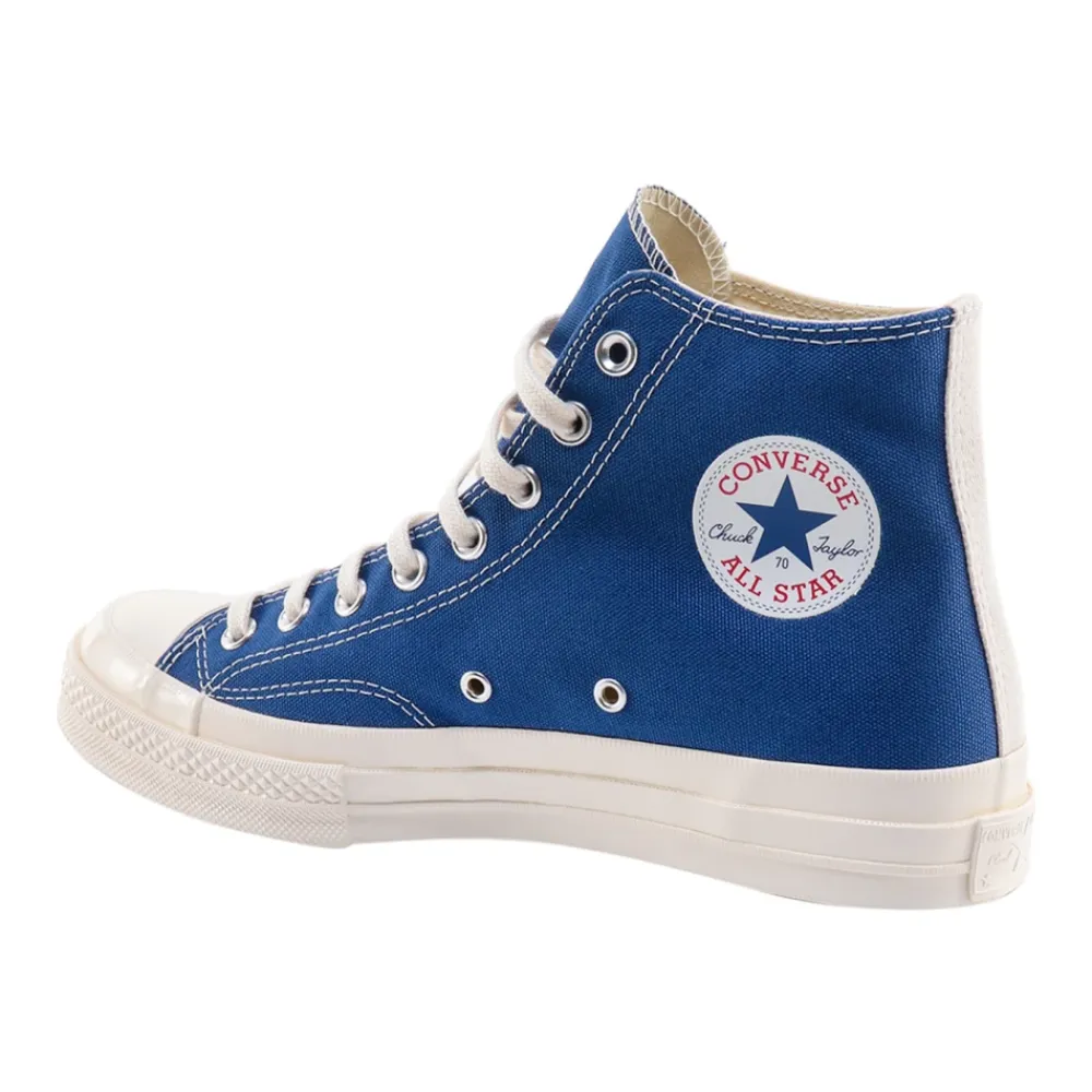 Hjemmesko^Comme des Garçons Canvas Sneakers med Lateralt Print Blå