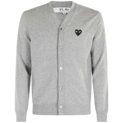 Strik<Comme des Garçons Play Cardigan Grå