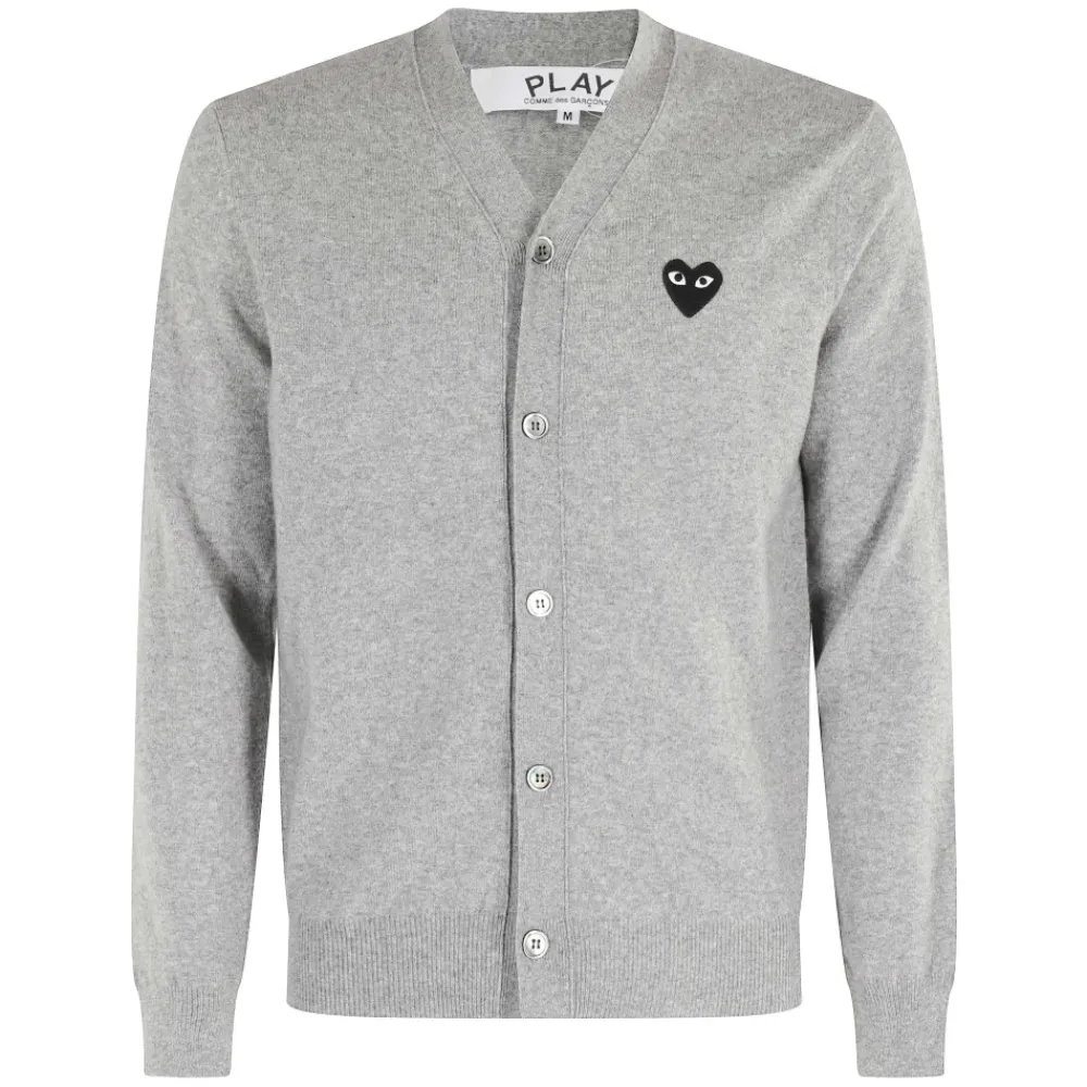 Strik<Comme des Garçons Play Cardigan Grå