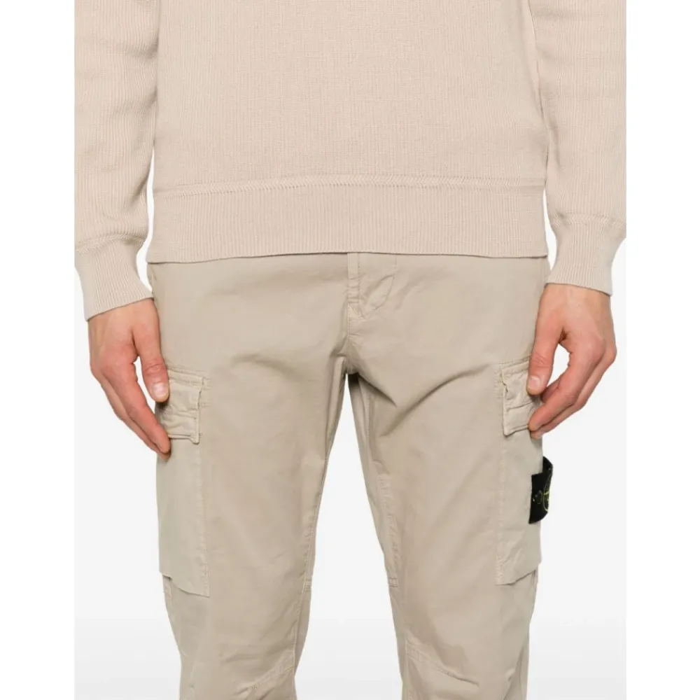 Bukser<Stone Island Cargo bukser i bomuld stretch Beige
