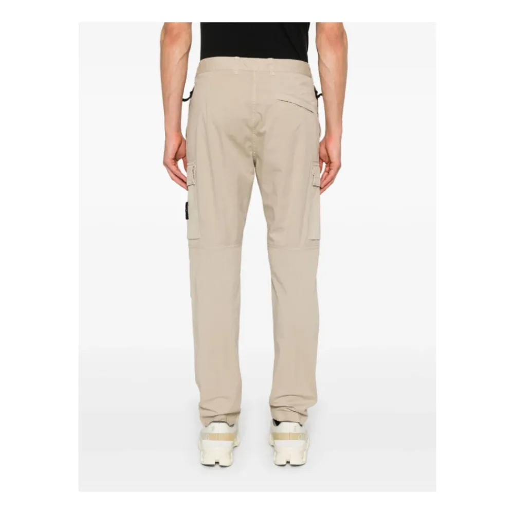 Bukser<Stone Island Cargo bukser i bomuld stretch Beige