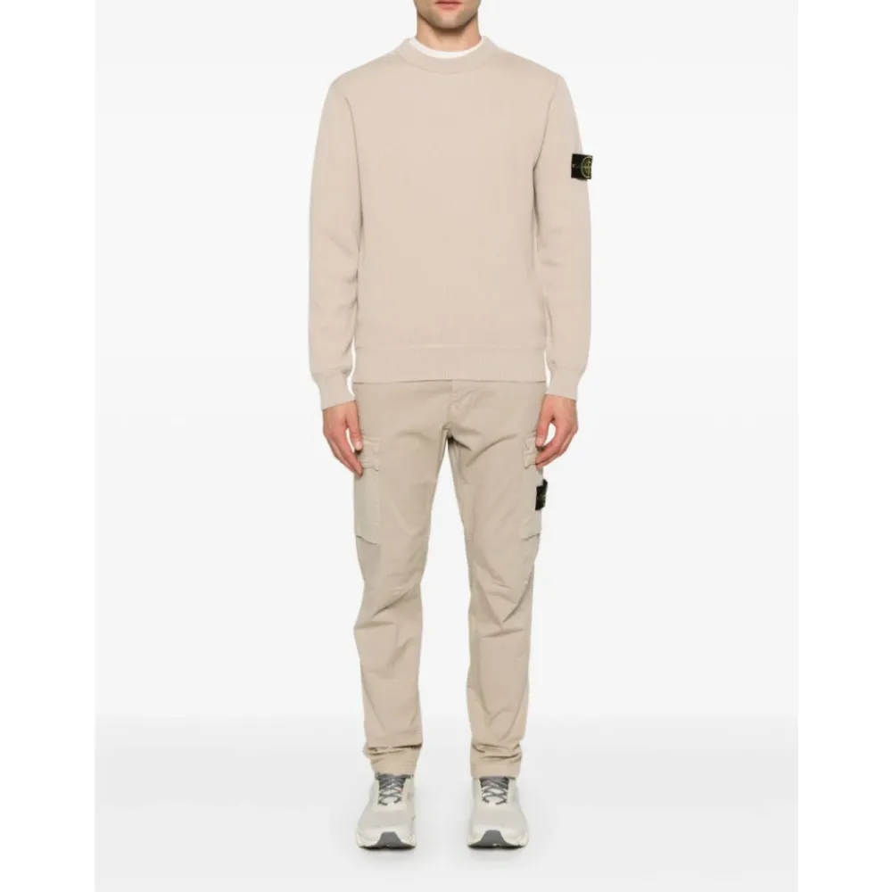 Bukser<Stone Island Cargo bukser i bomuld stretch Beige