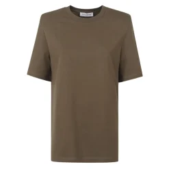 T-Shirts<The Frankie Shop Carrington Padded Shoulder Tee Grøn