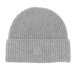 Huer & Kasketter<Moncler Cashmere Beanie Grå