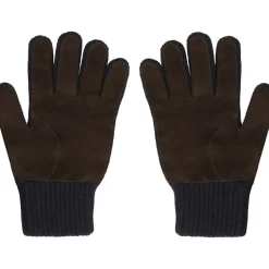 Handsker<Moorer Cashmere handsker med suede indsats Blå