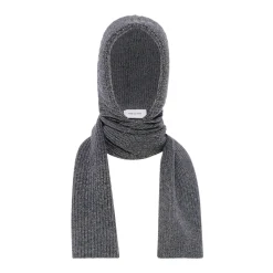 Tørklæder<Yves Salomon Cashmere og uld strikket hættehalstørklæde Grå