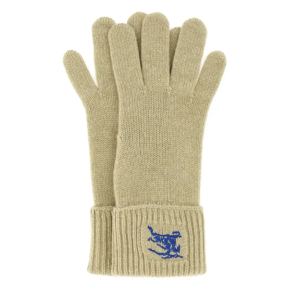 Handsker^Burberry Cashmere Ribbed Gloves Grøn
