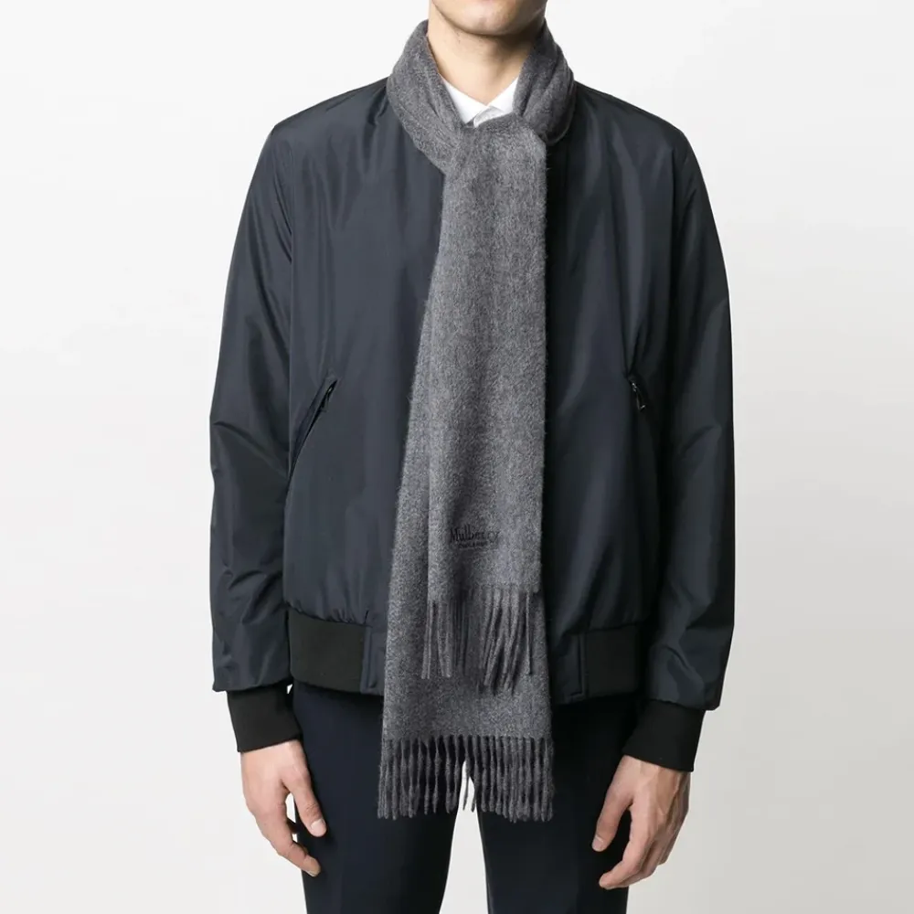Halstørklæder Og Tørklæder^Mulberry Cashmere Tørklæde, Melange Grå