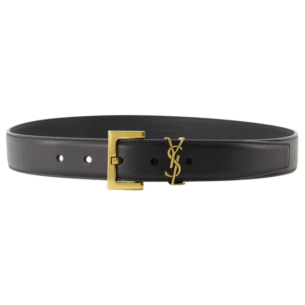 Bælter^Saint Laurent Cassandre Bælte Sort