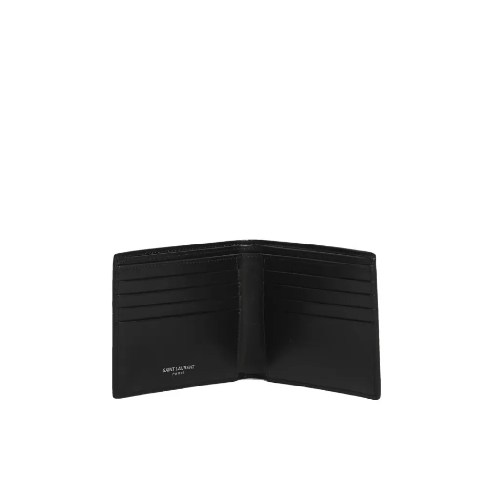 Punge & Kortholder<Saint Laurent Cassandre East/West Wallet Sort