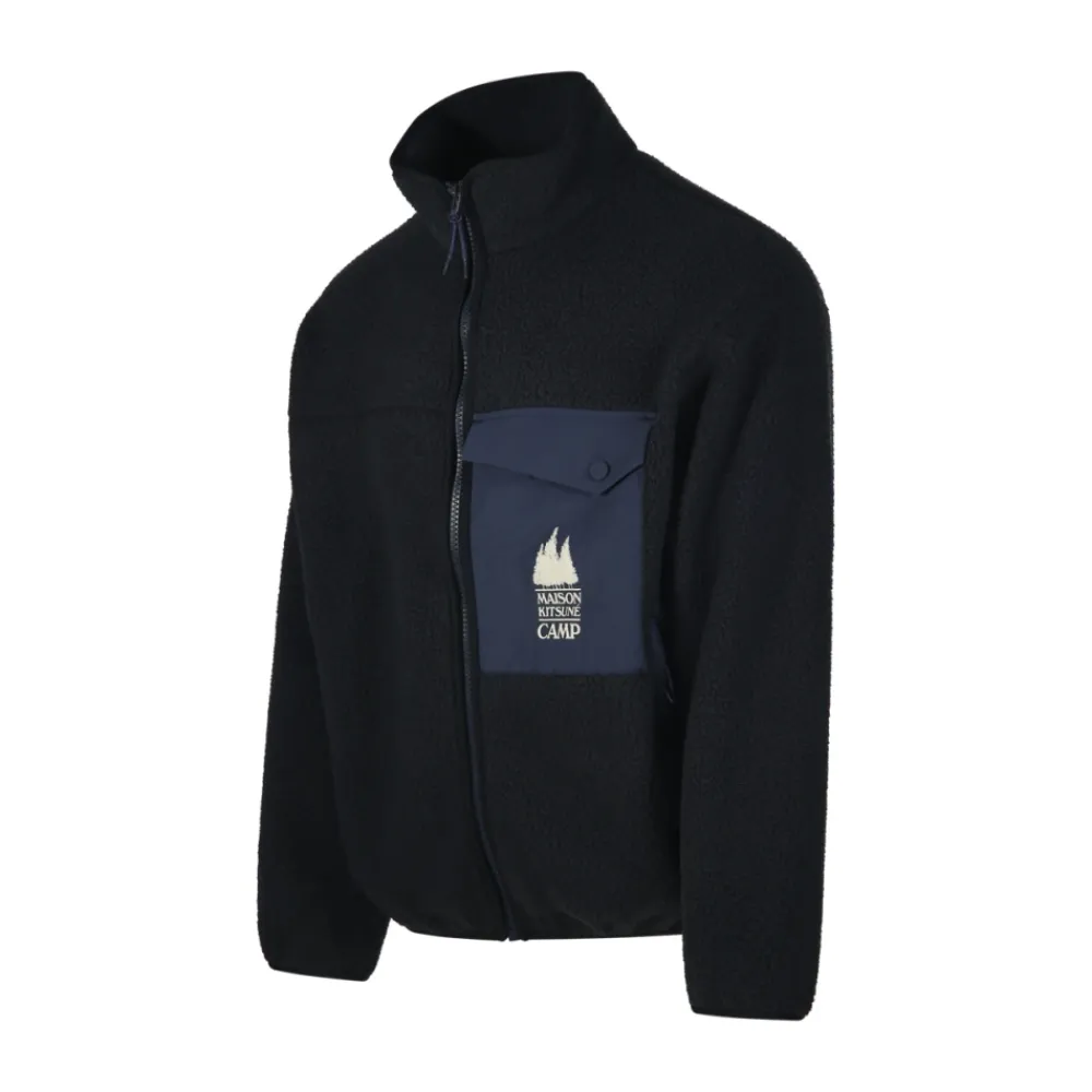 Fleece<Maison Kitsuné Casual Fleece Jakke Sort