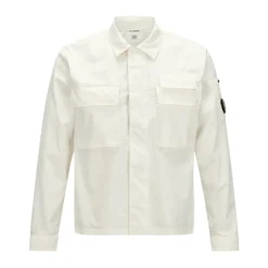 Skjorter<C.P. Company Casual skjorte med lynlås foran Hvid