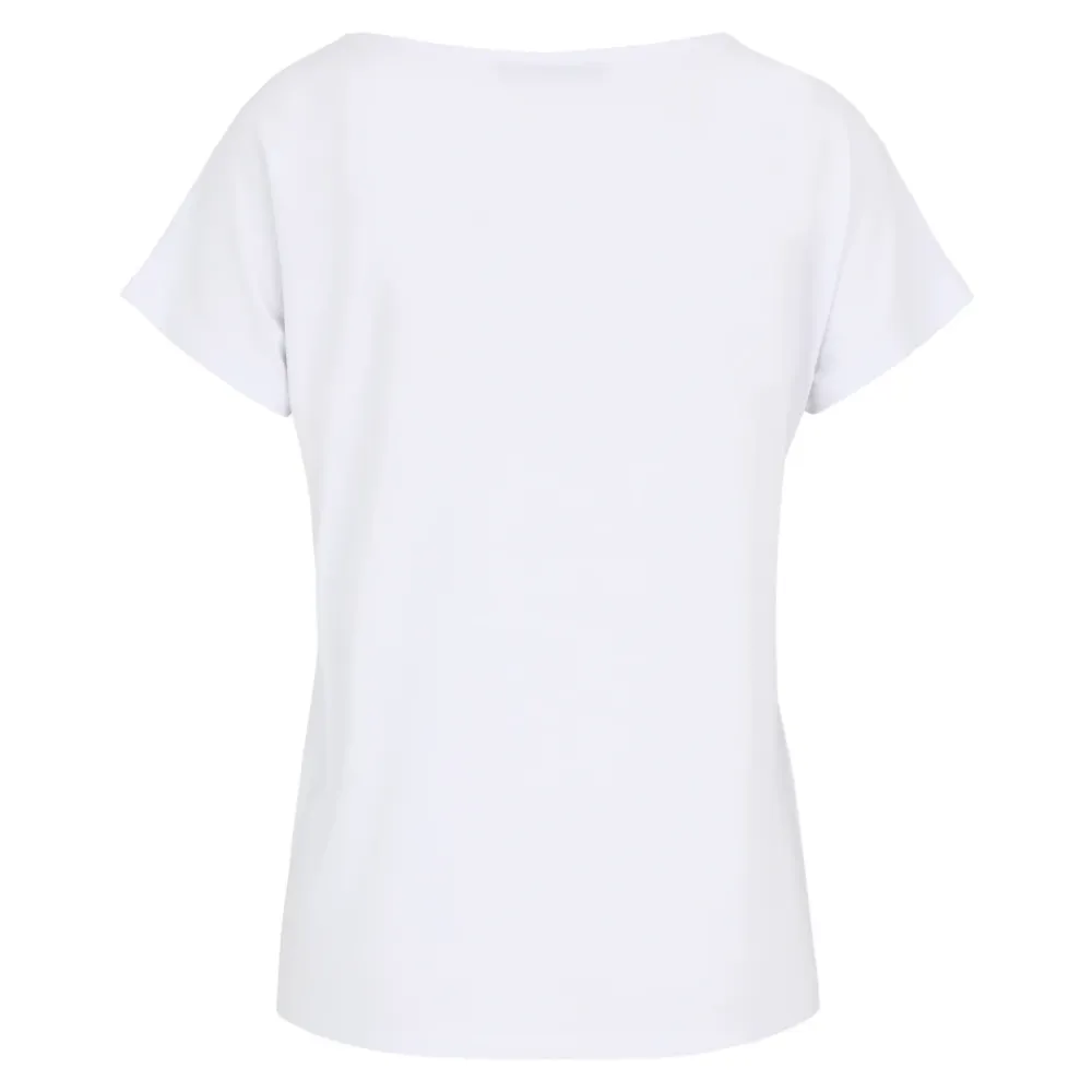 T-Shirts^Betty Barclay Casual Statement Shirt med U-båd Halsudskæring Hvid